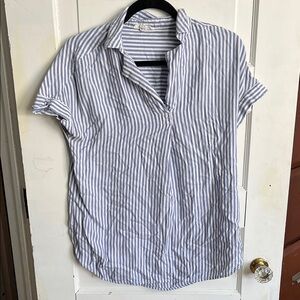 beachlunchlounge Blue and White Striped Tunic